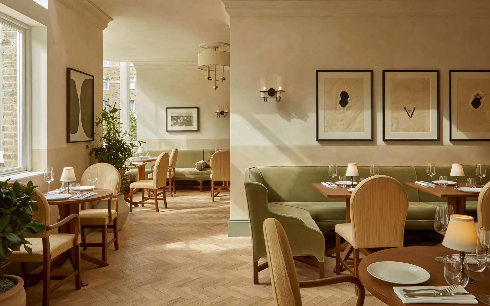 Dining Room with framed artwork